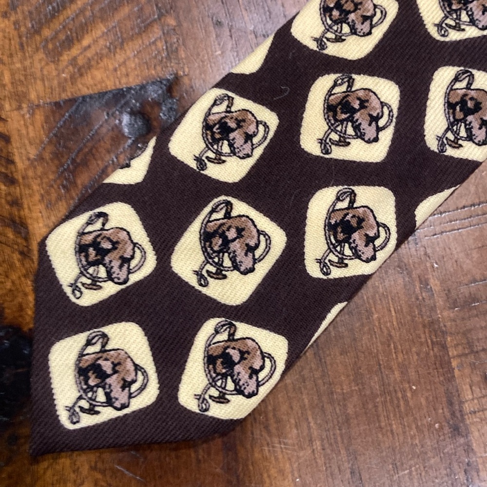 vintage 90’s Polo Ralph Lauren wool tie hunting dogs